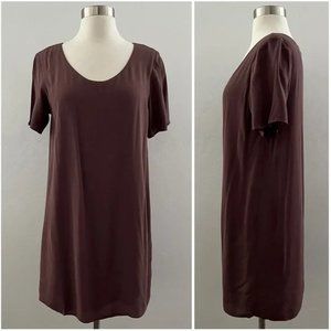Aritzia Wilfred Free Teigen T-Shirt Dress, Mauve Brown Color, Size XXS